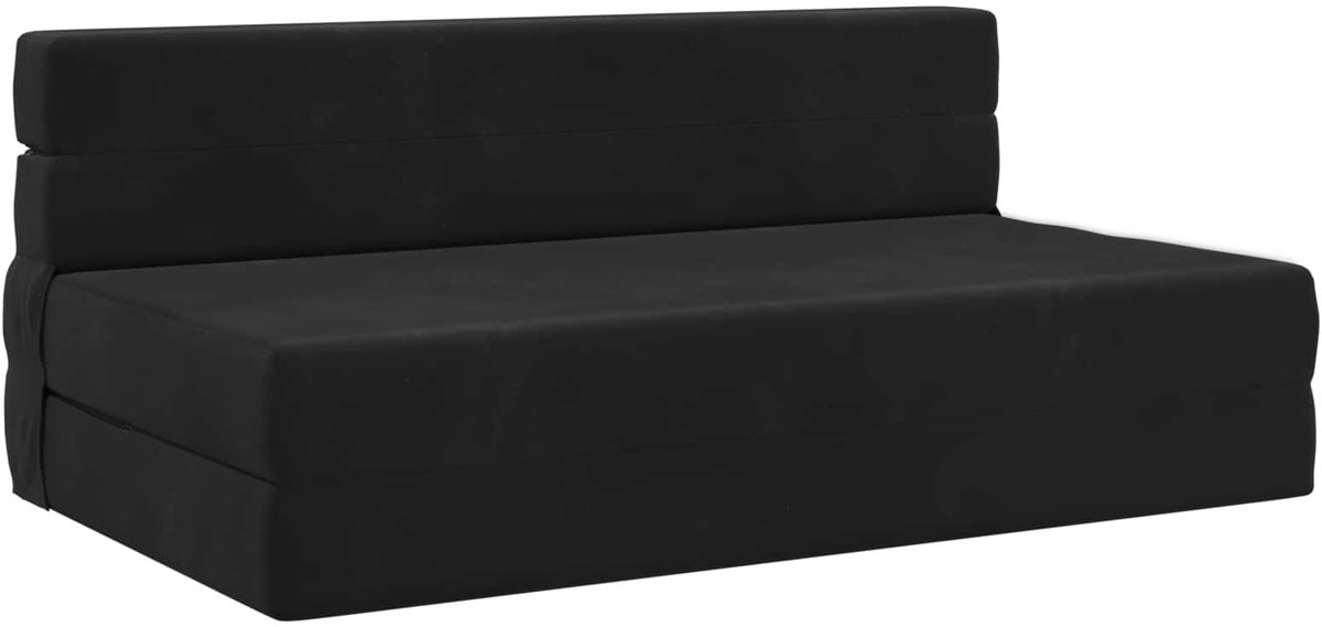 vidaXL Vouwbare - Sofa - Bed - Zwart - 152 - x - 86,5 - x - 60 - cm - Stof