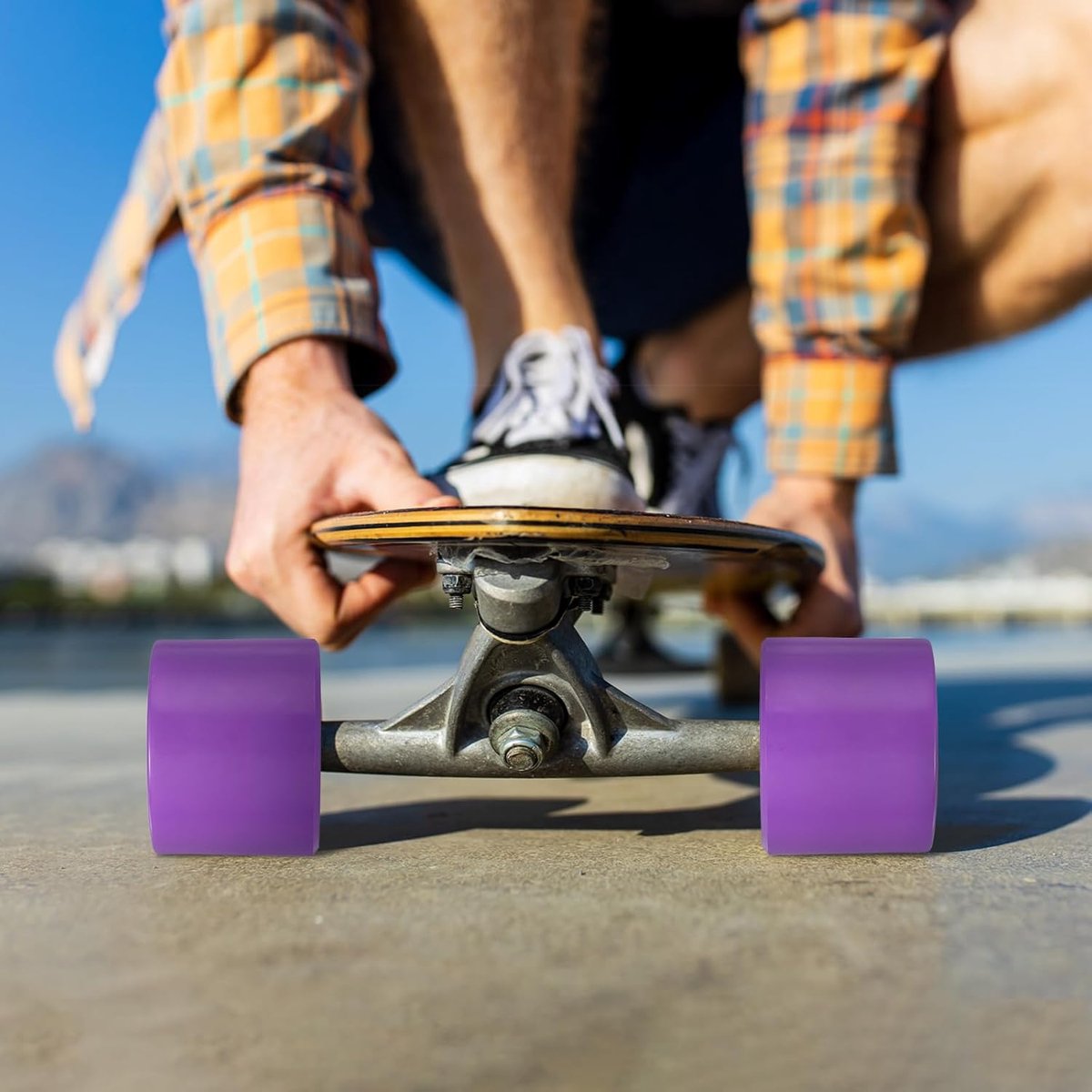 Skateboard Wielen - Street Wielen - PU Cruiser Wielen met 608RS Lagers voor Skateboards Vervanging