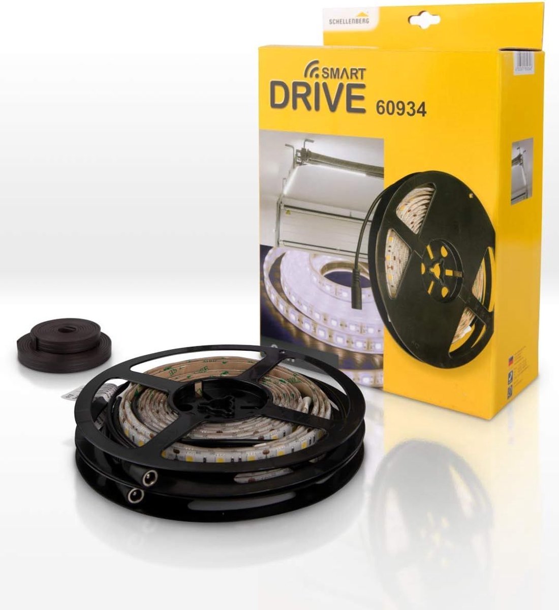 Schellenberg 60934 Strip 6 Garagedeuropeners Smart Drive M, L, XL, 7200 Lumen, Koel Wit, LED Garageverlichting