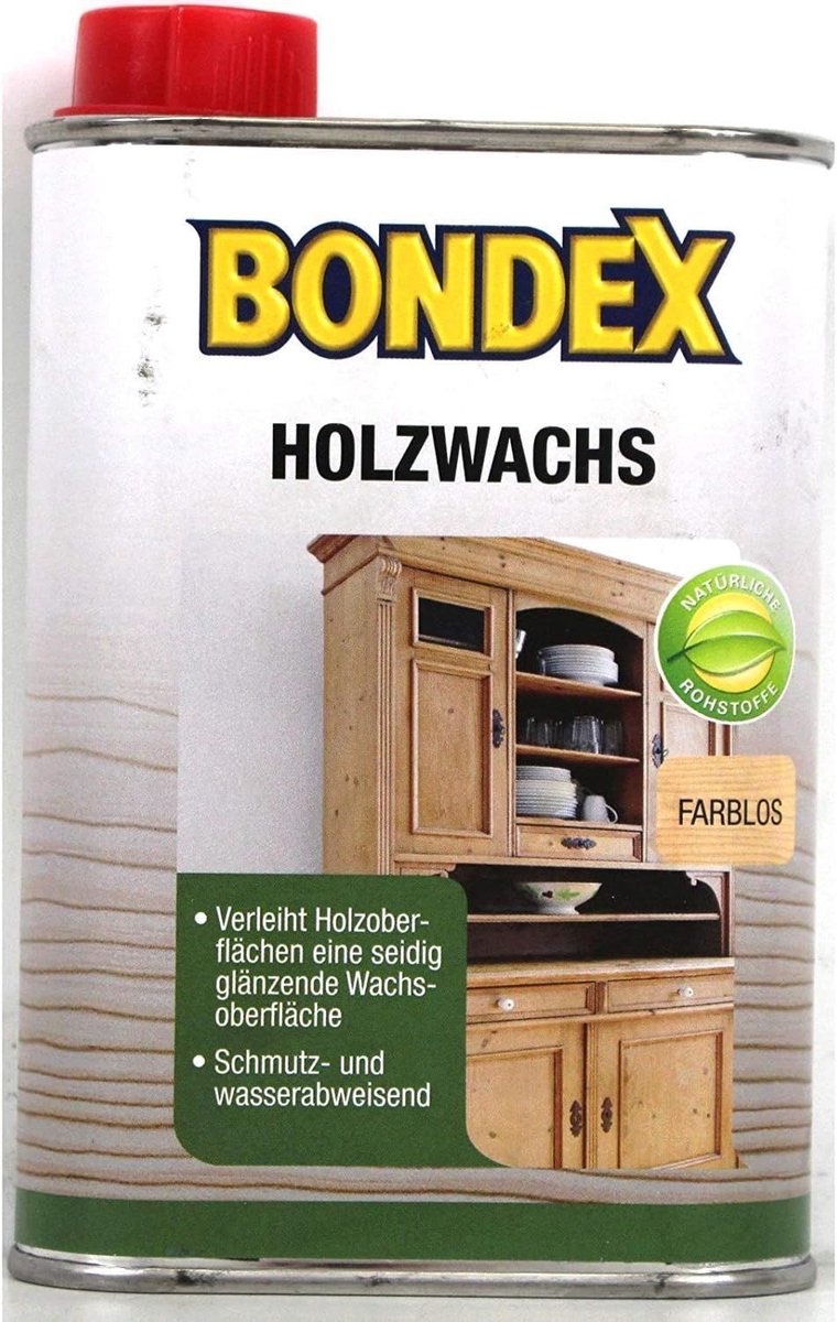 Bondex 352554 kleurloze houtwas 0,25 L voor 3,25 m² - Water- en vuilafstotende houtverzegelaar - op basis van natuurlijke grondstoffen