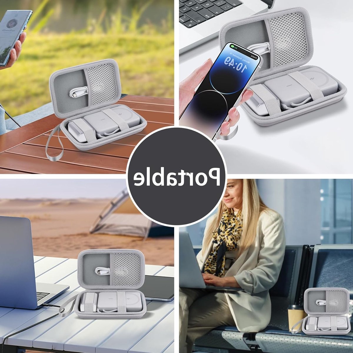 Draagbare Hardcase voor Magnetische Powerbank - Geschikt voor 5000mAh en 10000mAh Magsafe Batterij - Bescherming, Opbergruimte en Reisgemak – foto 5