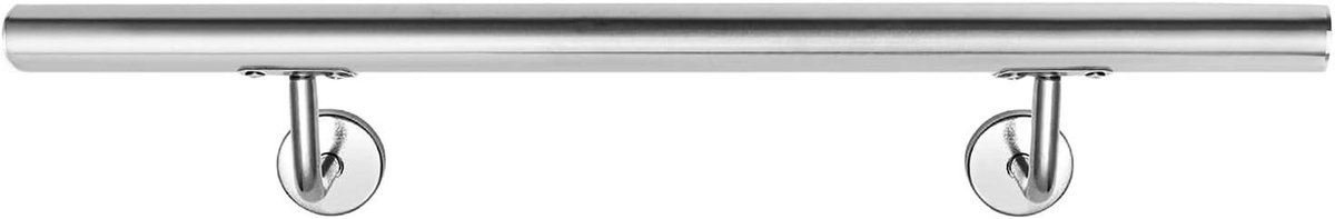 Roestvrijstalen Leuning - Wandhouder Balustrade - Veiligheid Trappen - Weerbestendig Materiaal - 60 cm Lengte - Zilverkleurig