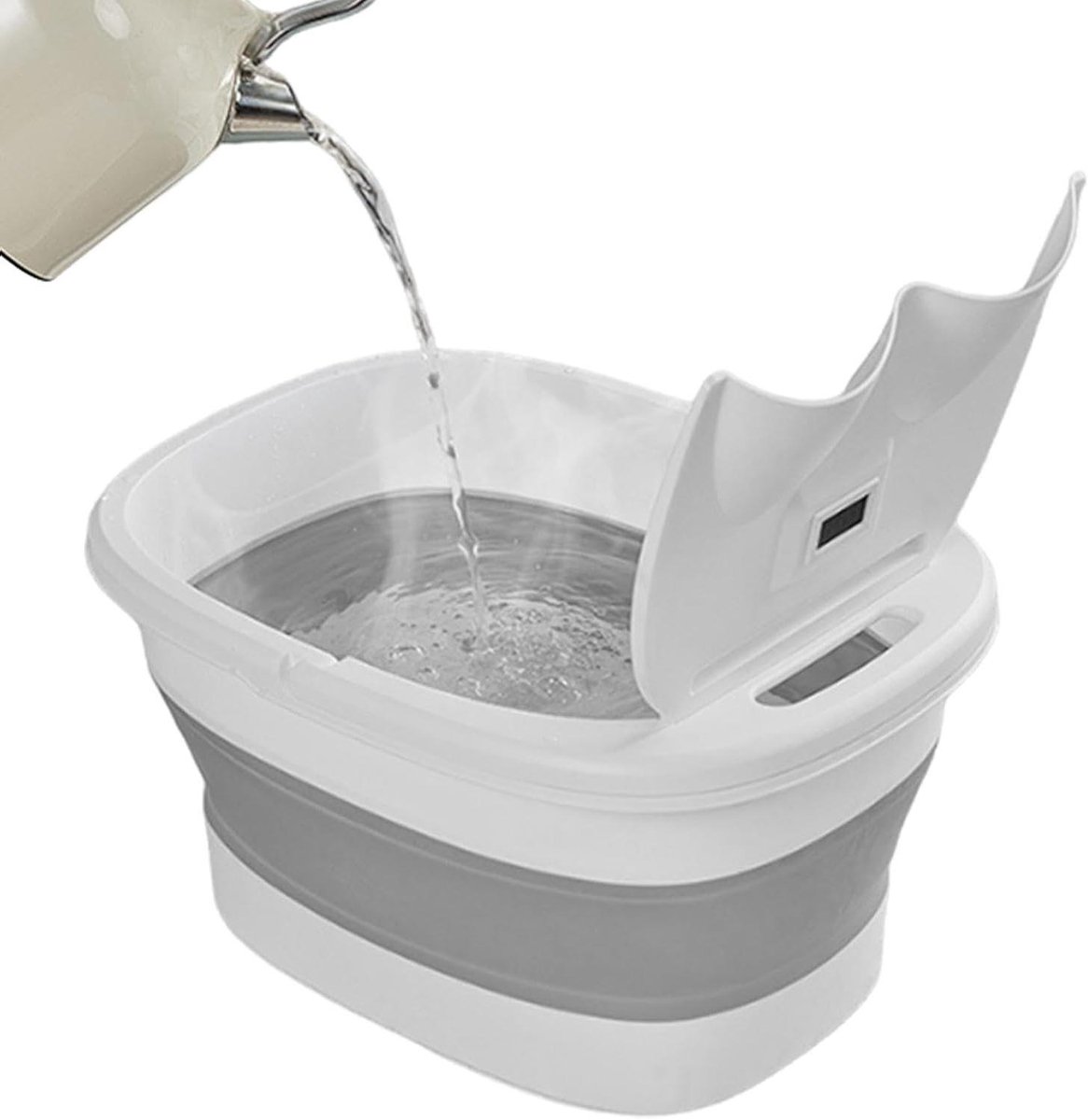 Voetenbad Emmer - Opvouwbaar Voetbad - Voetmassage Ontspanning - Met Massage Punt - 45 x 34 x 10 cm - Wit
