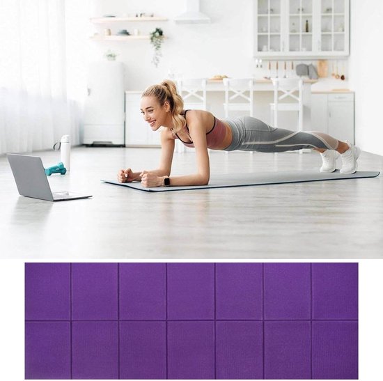 Vouwbare Slaapmat - Draagbare Mat - Buitenactiviteiten - Onderhoudsvriendelijk Ontwerp - 173 x 61 cm - Violet — afbeelding 5