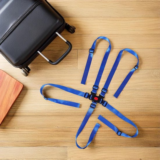 Kinderstoel Tuigjes - Baby Riemen - Veilig Zitten - 5-Punts Bevestiging - Verstelbaar - Blauw — afbeelding 5