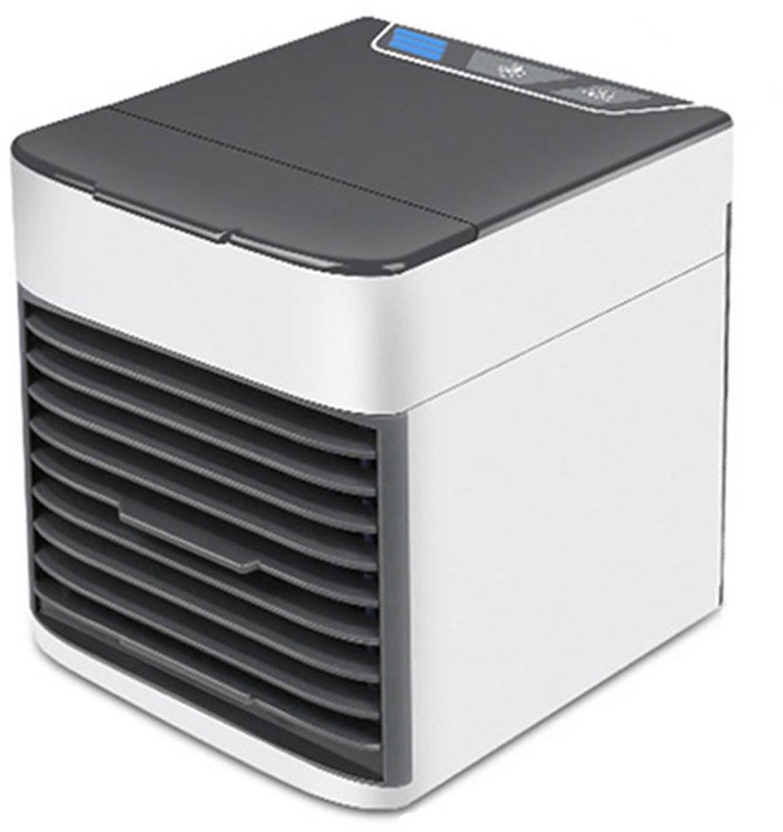 Airco -Mobiele Airco en Luchtkoeler met 6 Snelheden - Premium Mini Cold Air Fan 500ml - Stille Tafelventilator met LED Verlichting en Luchtfilter - Draagbare Luchtkoeler voor Slaapkamer en Kantoor - USB Aircofan