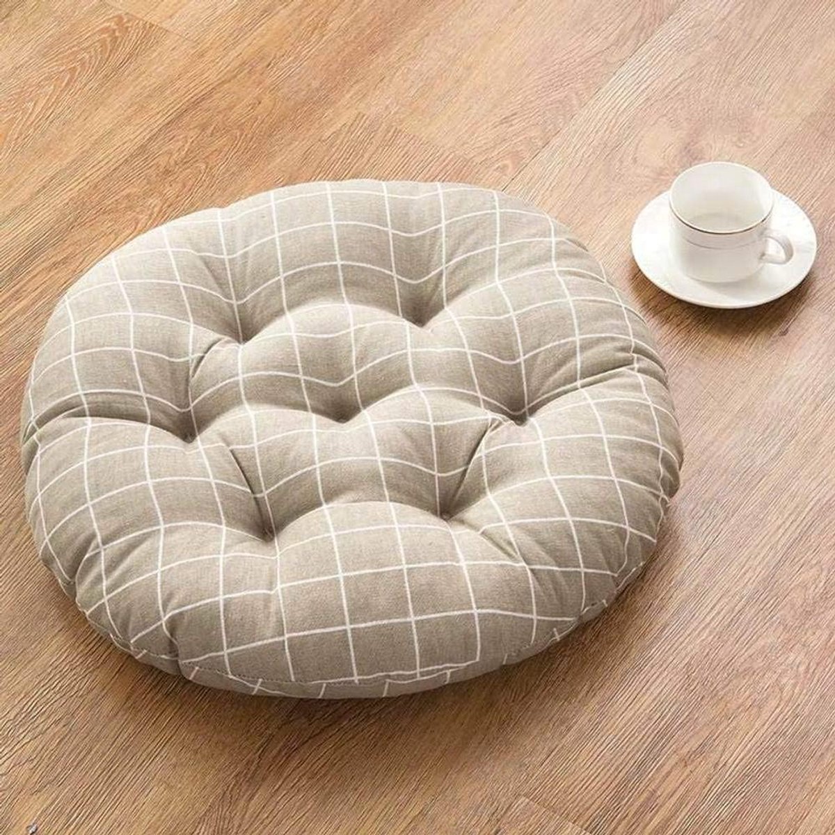 Stoelkussen Rond - Zitkussen Dik - Comfort Zitten - Hoge Veerkracht - 45x45cm - Paars