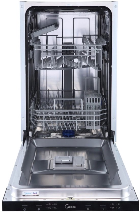 Midea MID45S110-HR - Vaatwasser - Volledig Ingebouwd - Bestekmand - E label - 49 dB - RVS - 9 couverts - 9 l Waterverbruik (per cyclus, gebaseerd op het ecoprogramma)