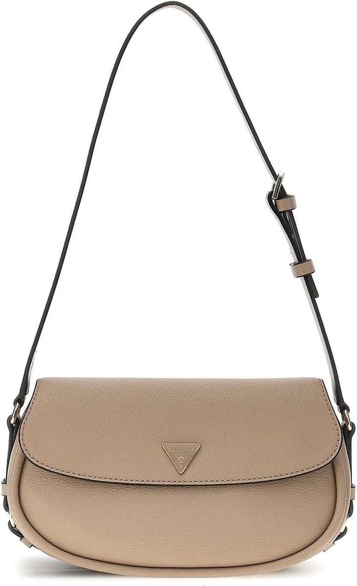 Schoudertas Flap - Dames tas - Dagelijkse uitstapjes - Functioneel ontwerp - 25 cm breed - Taupe