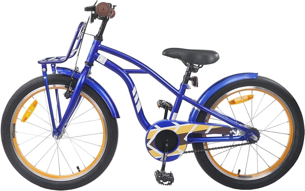 Kinderfiets - Jongensfiets Meisjesfiets - Veilig Buiten Spelen - Laag Spanframe - 20 Inch - Blauw