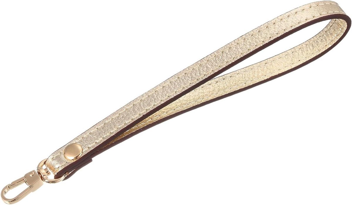 Leren Armband - Polsband Tas - Tas Versieren - Afneembare Gesp - 19 cm - Goud