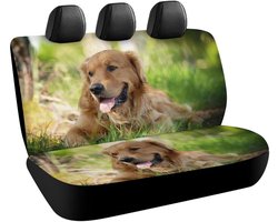 Achterbankhoes Auto - Stoelhoes Set - Hond Vervoer - Universele Pasvorm - 120 x 59 x 76 cm - Hond Patroon
