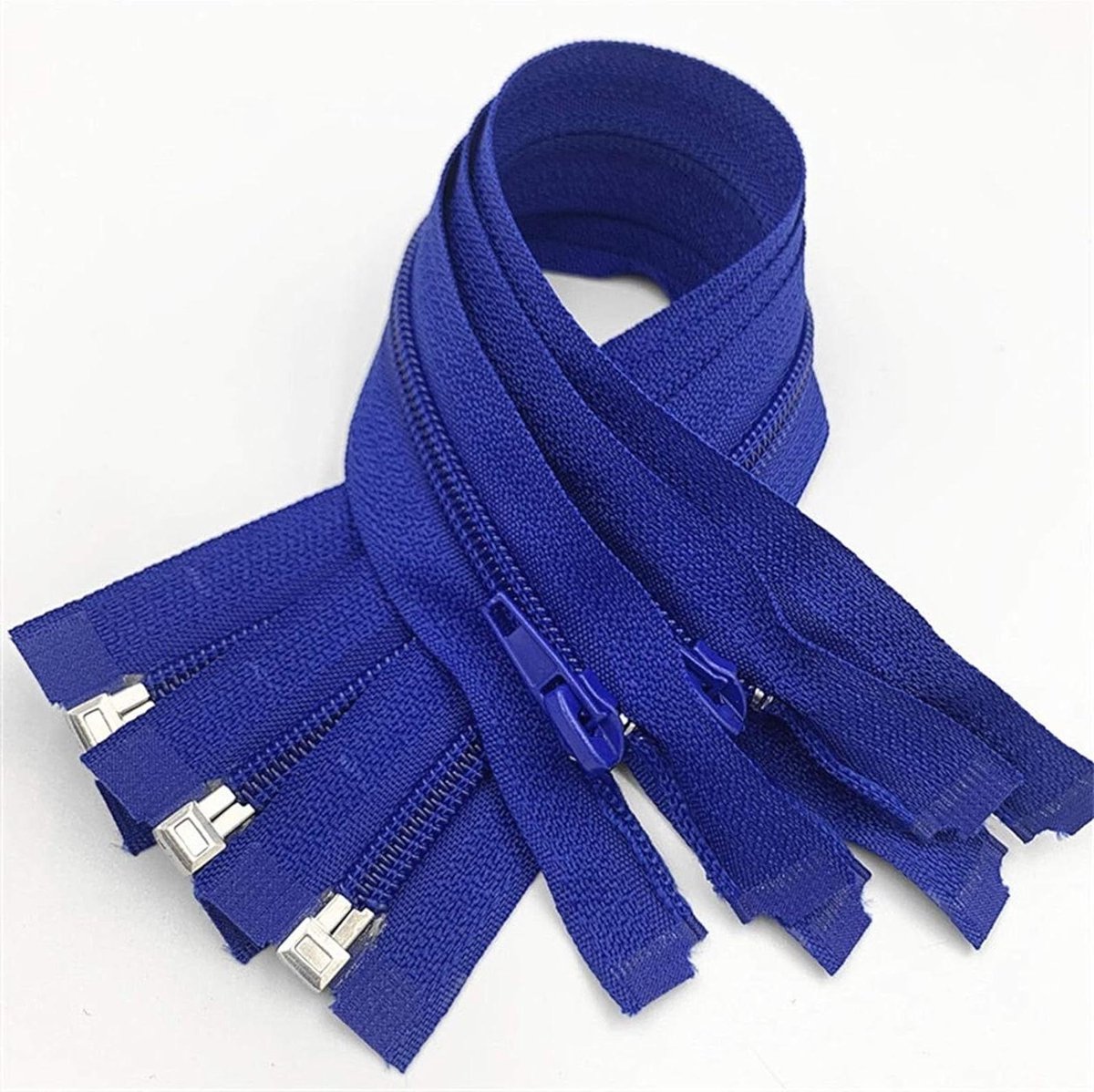 Nylon Ritsen - Ritssluiting Set - Kleding Maken - Open-End Nylon Spoel - 30cm - Blauw