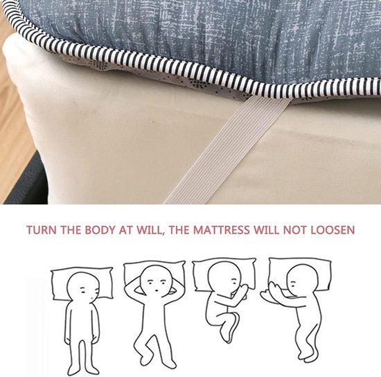 Japanse Vloermatras - Futon Matras Tatami - Comfortabel Slapen - Opvouwbaar en Draagbaar - 100x200 cm - Geel — afbeelding 5