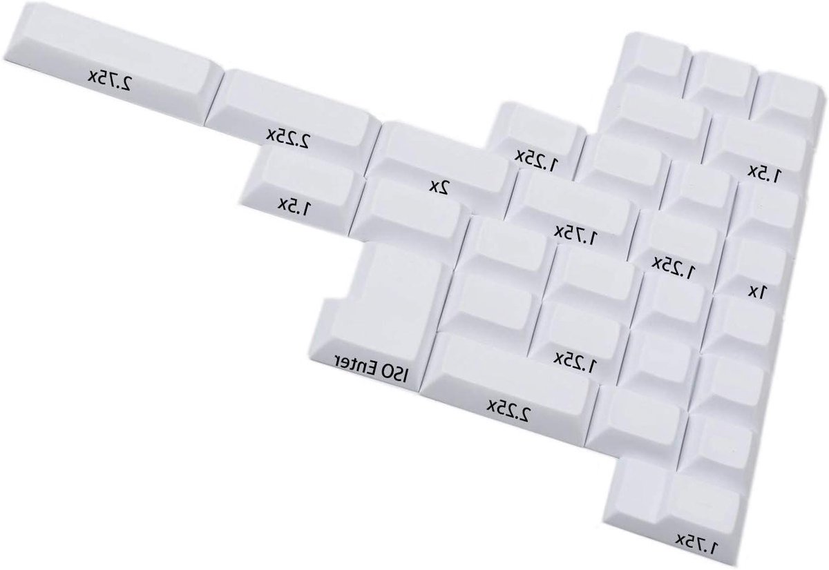 Keycaps Set - Toetsenkapjes PBT - Mechanisch Toetsenbord - DSA Profiel - 30 Toetsen - Wit