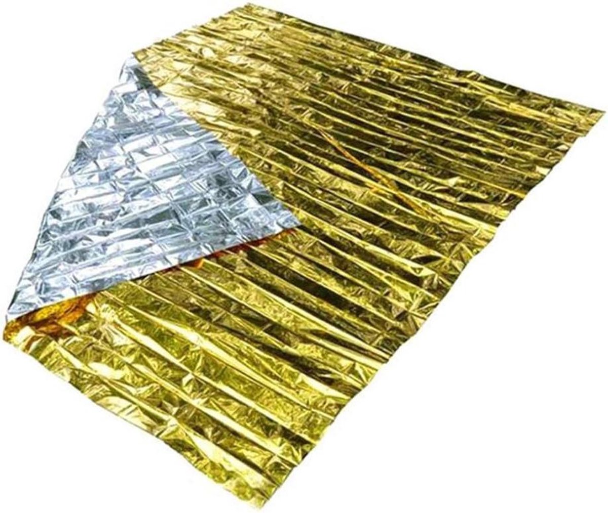 Nooddekens - Reddingsdekens EHBO - Lichaamswarmte Behouden - Waterdicht Winddicht - 3 Maten - Goud Zilver