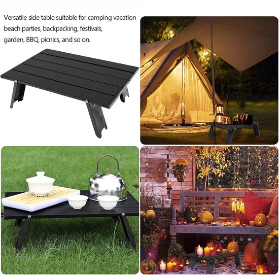 Klaptafel - klaptafel tuin - Campingtafel - campingtafel lichtgewicht - campingtafeltje inklapbaar - campingtafel opvouwbaar - Mini-klaptafel voor buiten - 39.5*28.5*13cm - voor zelfrijdende reizen - picknicken — afbeelding 2