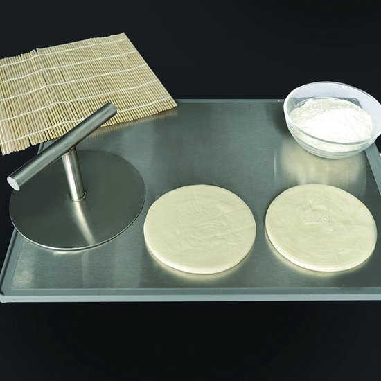 Burgerpers - Patty Maker - Vlees vormen - Eendelig roestvrij staal - 15 cm diameter - Zilverkleurig — afbeelding 3
