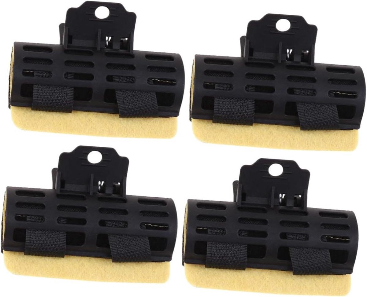 Haarclips Set - Kappers Klemmen - Haar Stylen - Zelf Grip - 4 Stuks - Zwart