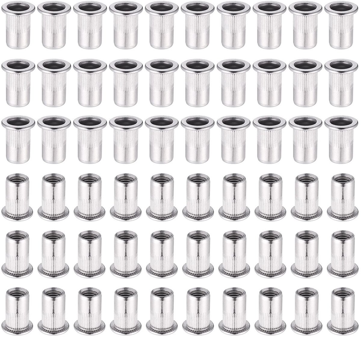 Cosensi - 60 Stuks M6 Klinkmoeren van Roestvrij Staal