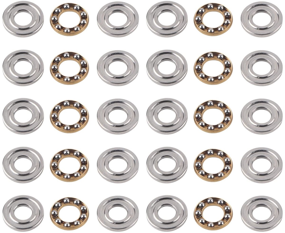 Cosensi - Dailygoods - 10 Stuks Miniatuur Axiale Kogellagers voor Industriële Toepassingen