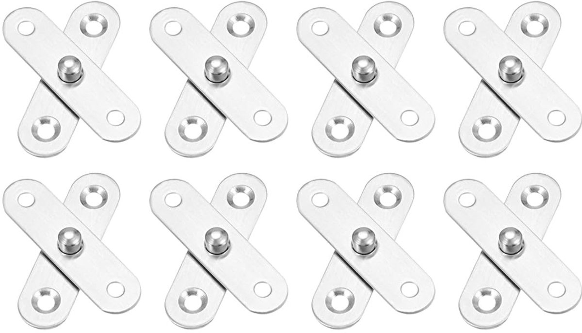 Cosensi - Dailygoods - Set van 8 Roestvrijstalen 360 Graden Draaibare Deurscharnieren