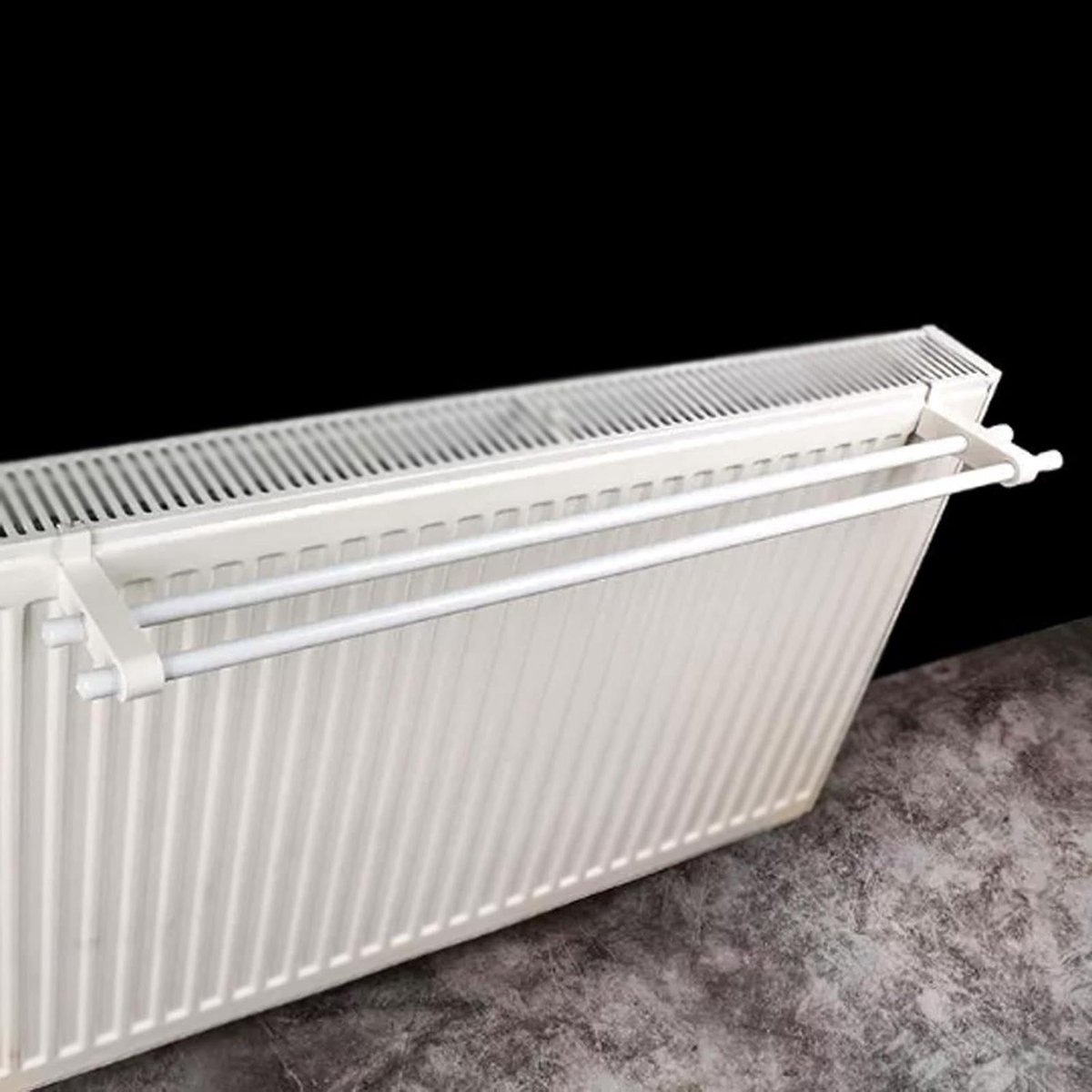 Radiator Plank - Extra Opbergruimte - Kleding Drogen - Geen Gaten Nodig - 50cm - Wit