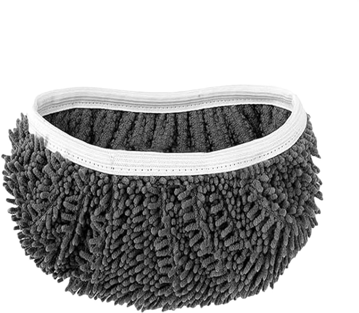 Vervangende Dweilpads - Wasbare Doekjes - Vloeren Reinigen - Chenille Microvezel - 25 cm - Grijs