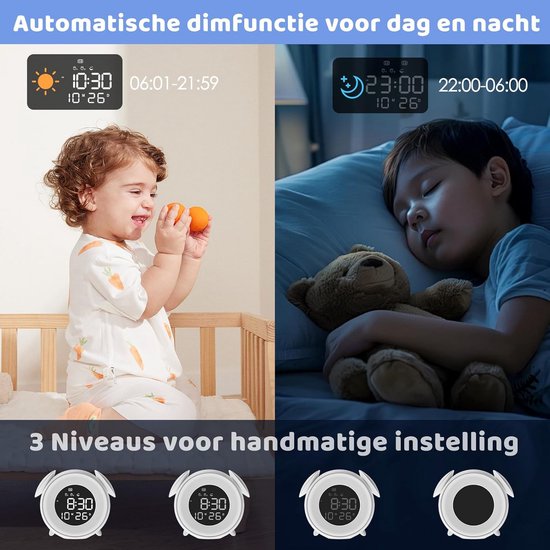 Kinderwekker - Digitale Wekker Slaapkamer - Slaaptrainer Kinderen - slaapwekker — afbeelding 5