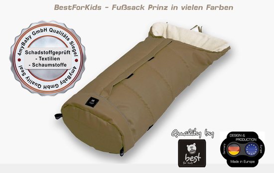 Footmuff Prinz winter footmuff for pram with non-slip material super quality (brown) — afbeelding 3