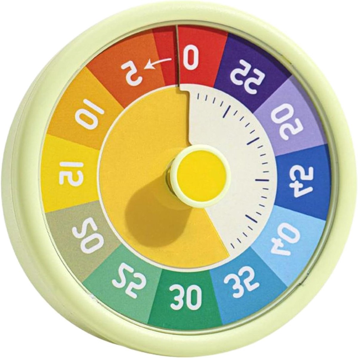 Visuele Timer - Aftelklok Kinderen - Tijd Beheer - Regenboog Display - 11x5x5 cm - Groen