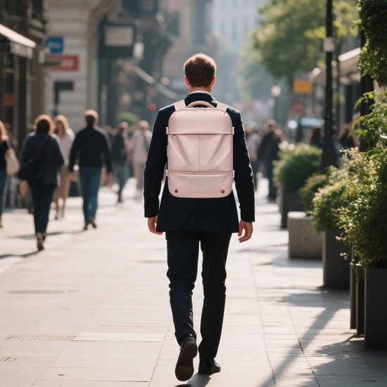 Reisrugzak - Bagage tas - Efficiënt Inpakken - Vacuüm Compressie - 50L - Roze — afbeelding 2