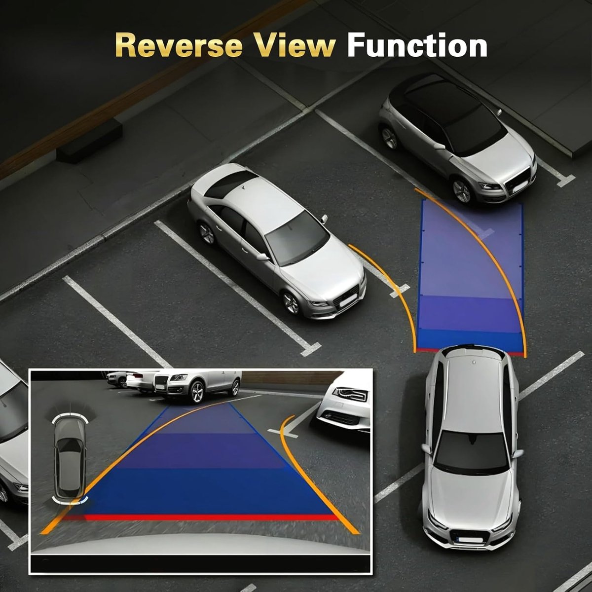 Auto Dashcam - Rijcamera Voertuig - Veilige Rit Registratie - Drie Camera's HD - 3.16 Inch Scherm - Zwart – foto 7