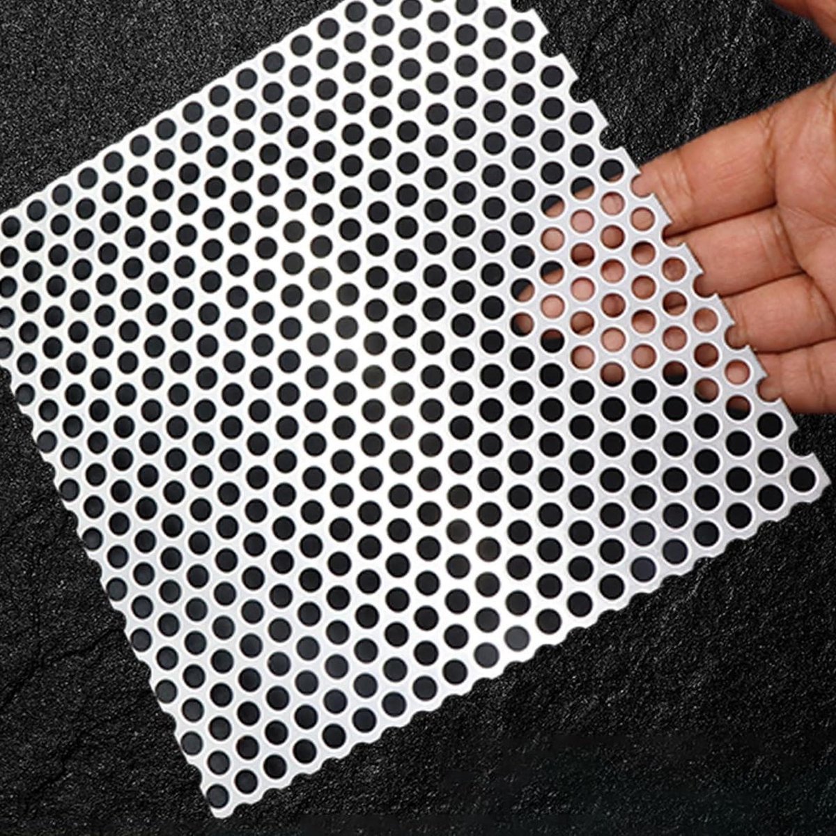 Afvoerafdekking Vierkant - Afvoerzeef RVS - Verstopping Voorkomen - Duurzaam Materiaal - 5 mm Gaten - Zilverkleurig