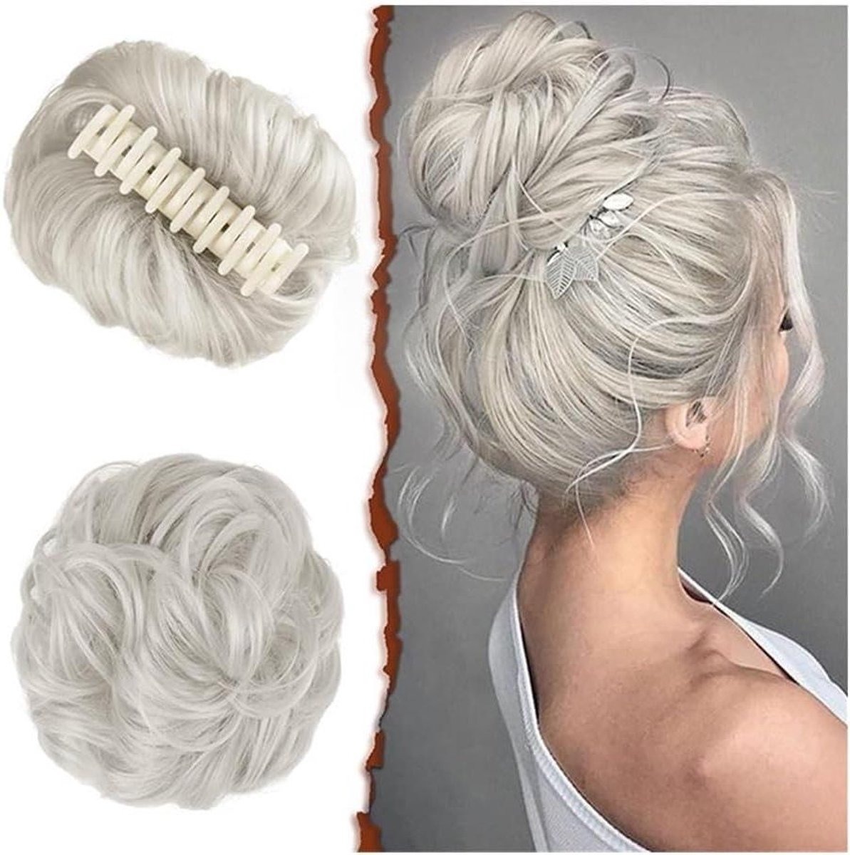 Haarknot Accessoire - Knotmaker Haar - Snel Kapsel - Volumineus Ontwerp - 50 g - Wit