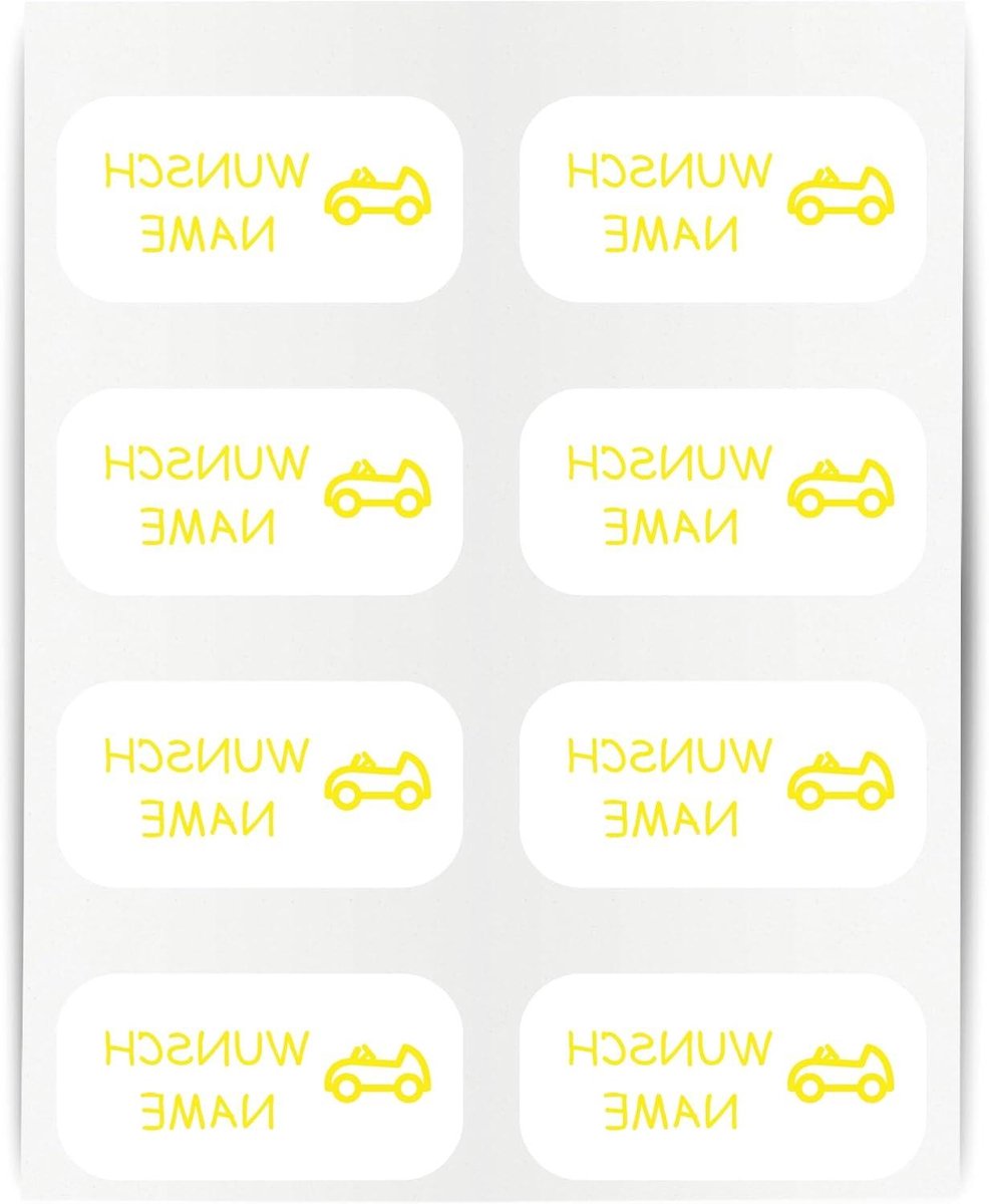 Naamstickers Textiel - Kleding Labels - Kleding Markeren - Niet Strijken - 60 Stuks - Geel