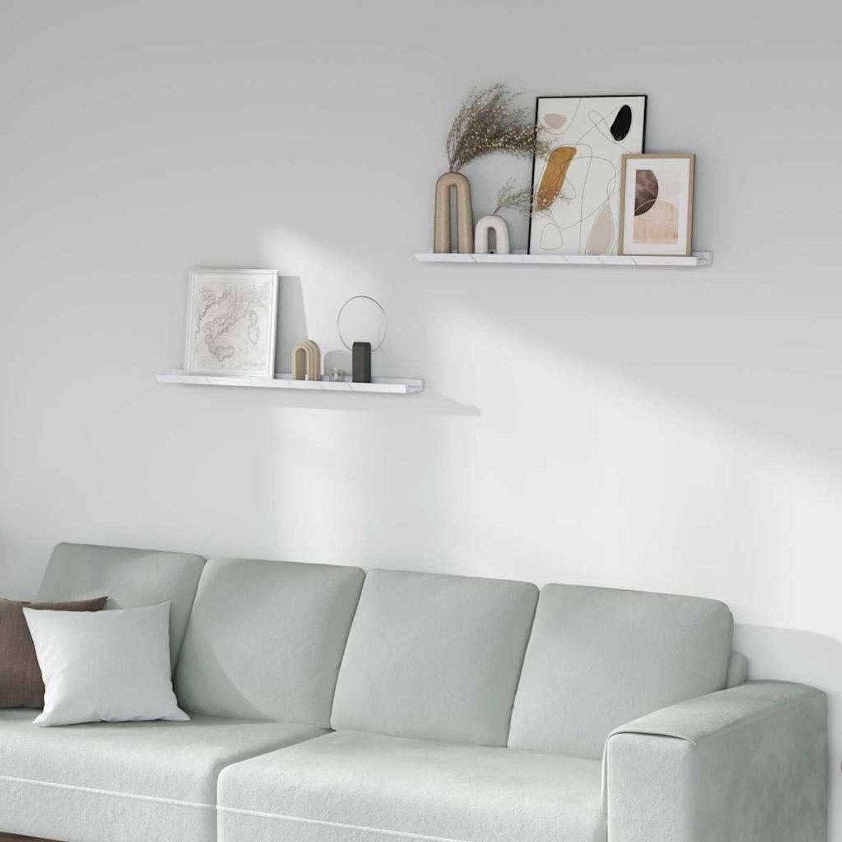 Wandplank Set - Zwevende Plank - Opbergen Decoratie - Modulair Ontwerp - 80 cm Lengte - Wi
