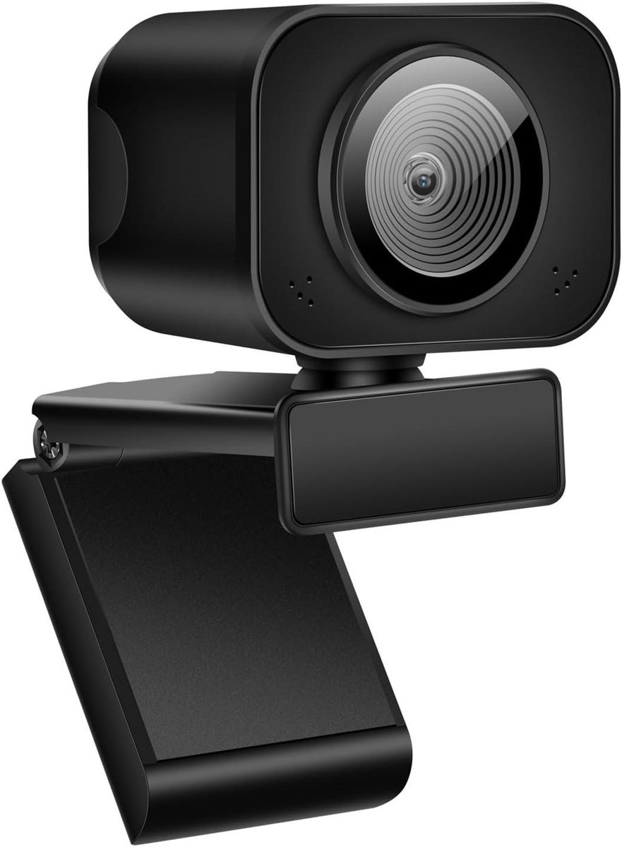 Webcam - Mini Camera - Videobellen - HD 2K Resolutie - 140 cm Kabel - Zwart