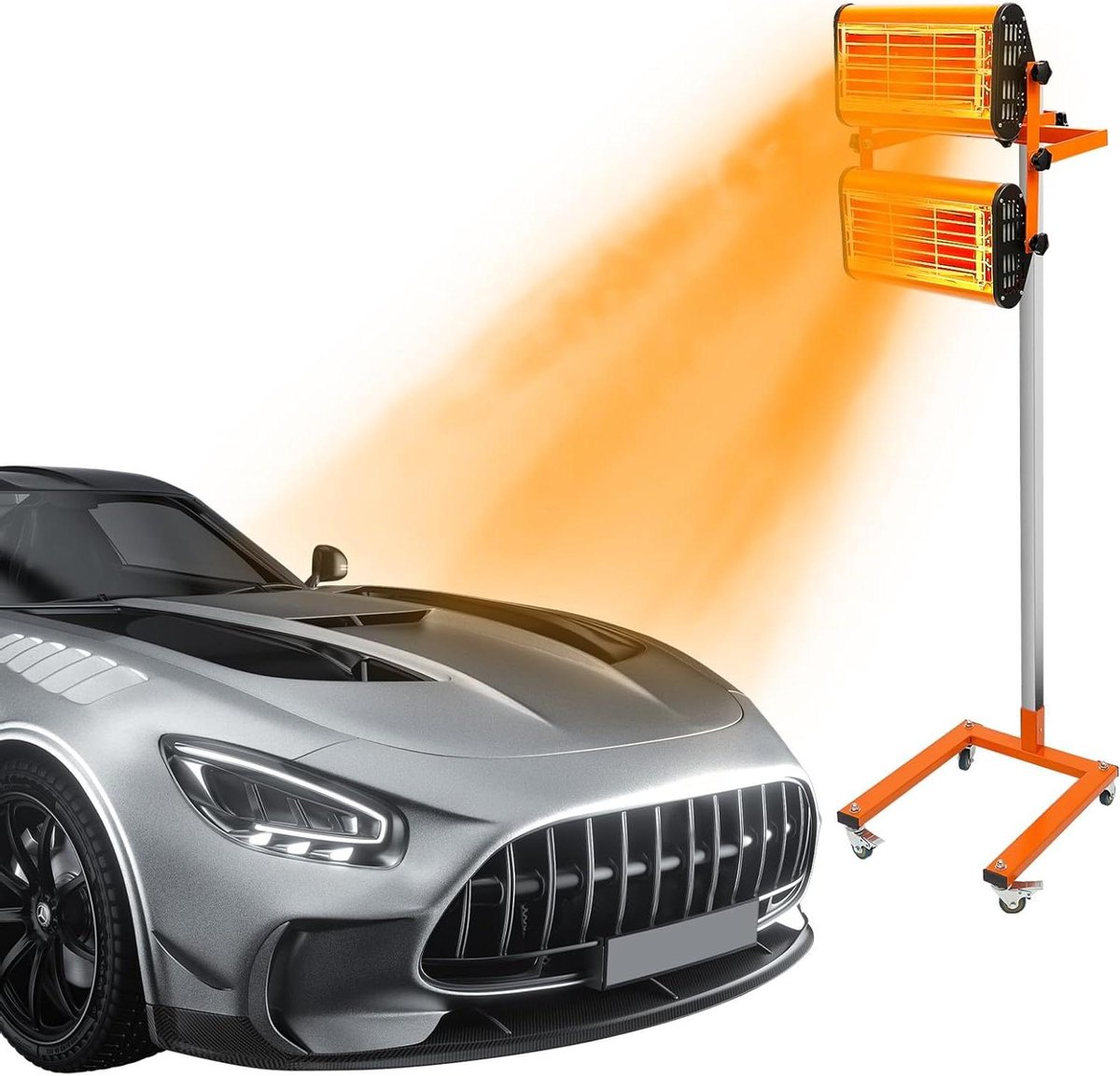 Infrarood Lakdroger - Verwarmingslamp - Snel Lak Drogen - 360° Roteerbaar - 2000 W - Oranje
