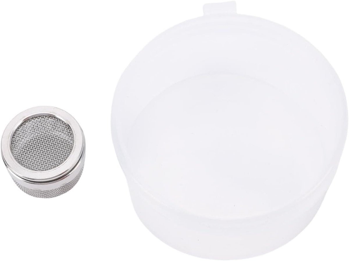 Reinigingsmandje Ultrasoon - Kleine onderdelen houder - Precisie onderdelen reinigen - Magnetisch gaas frame - 20 mm diameter - Zilverkleurig