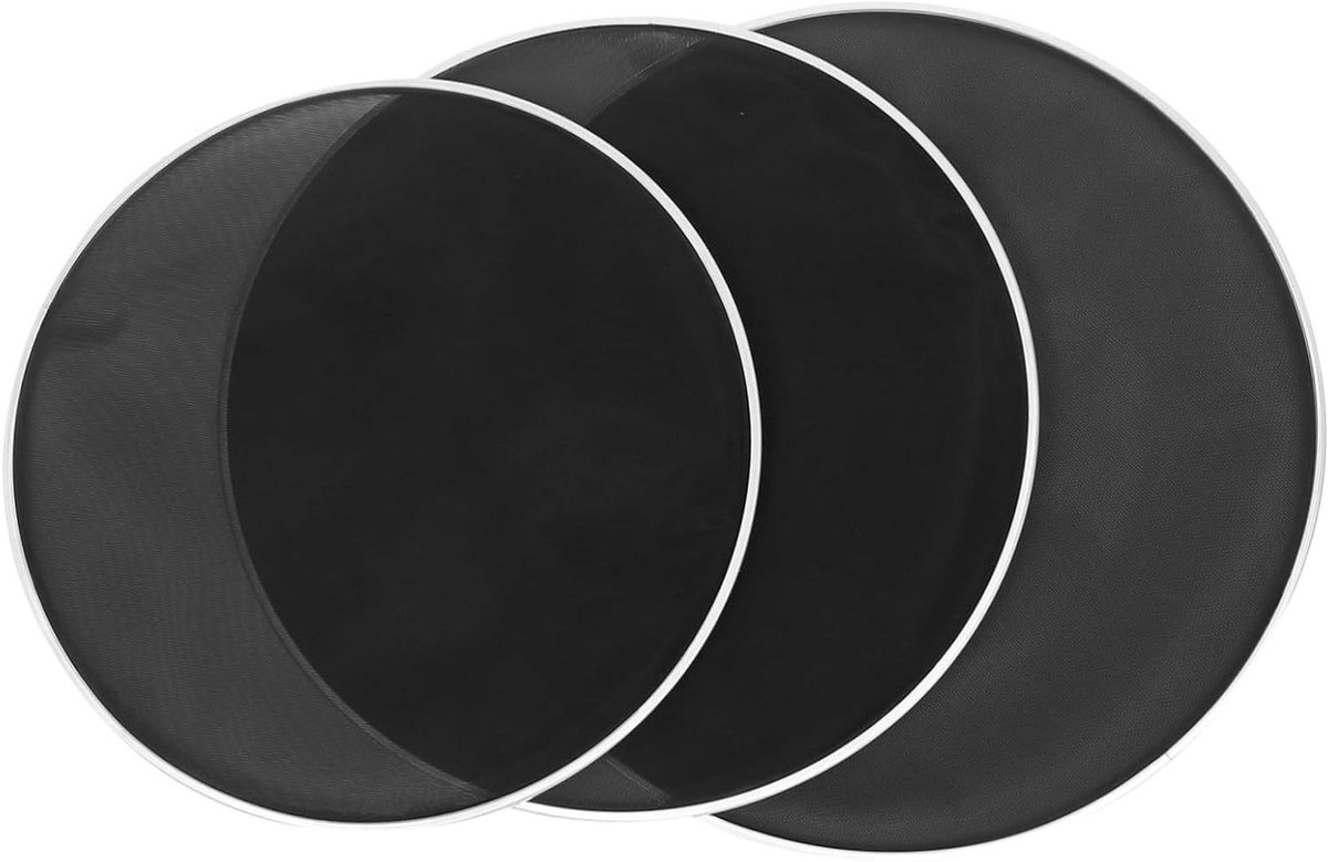 Drum Vellen - Mute Heads - Stil Oefenen - Dubbele Laag - 12 13 14 Inch - Zwart