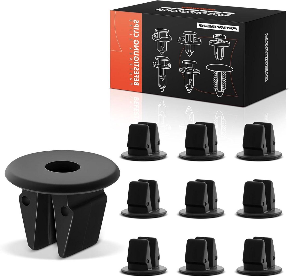 Bevestigingsclips Set - Klemmen Set - Auto Onderhoud - Specifieke Pasvorm - 10 Stuks - Zwart