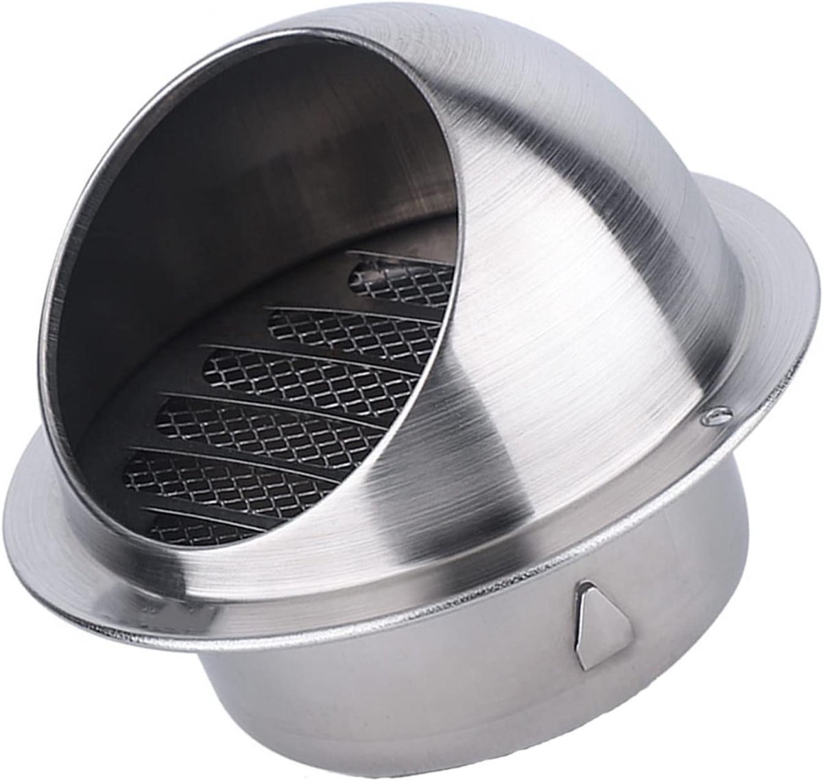 Ventilatierooster RVS - Lamellenrooster Afdekking - Frisse Lucht - Met Gaas - 70-300 mm - Zilverkleurig