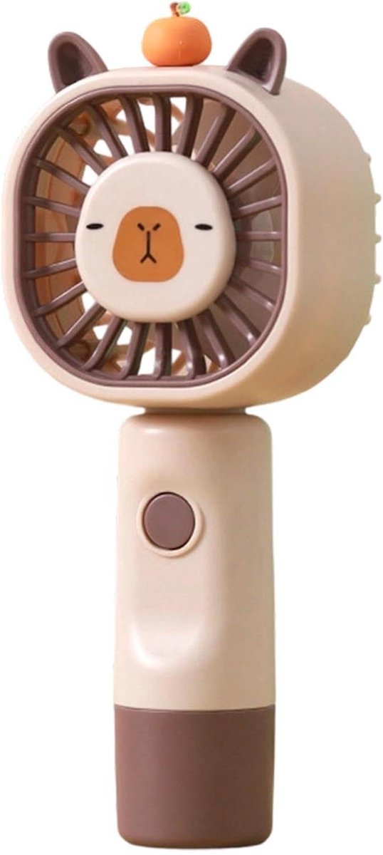 Mini Ventilator - Persoonlijk Koelapparaat - Verkoeling Onderweg - Vijf Snelheden - 17 x 68 cm - Bruin