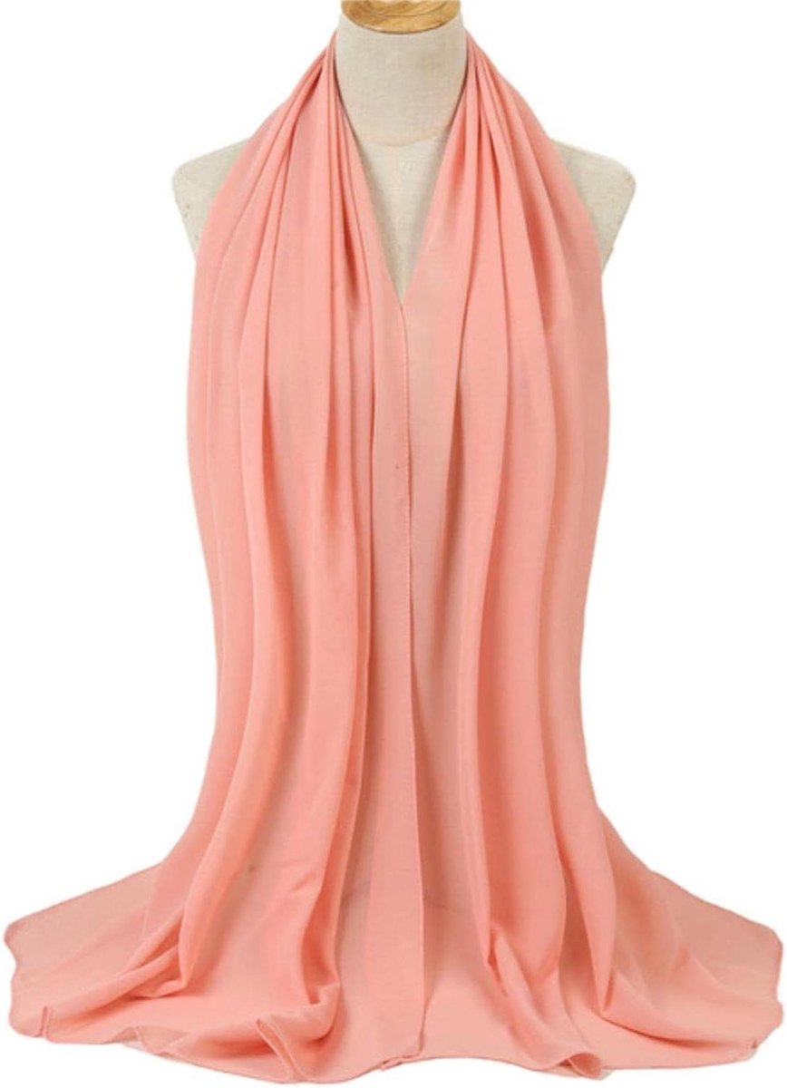 Dames Sjaal - Hoofddoek Wrap - Stijlvolle Accessoires - Zijdeachtig Gevoel - 180x75cm - Effen Kleur