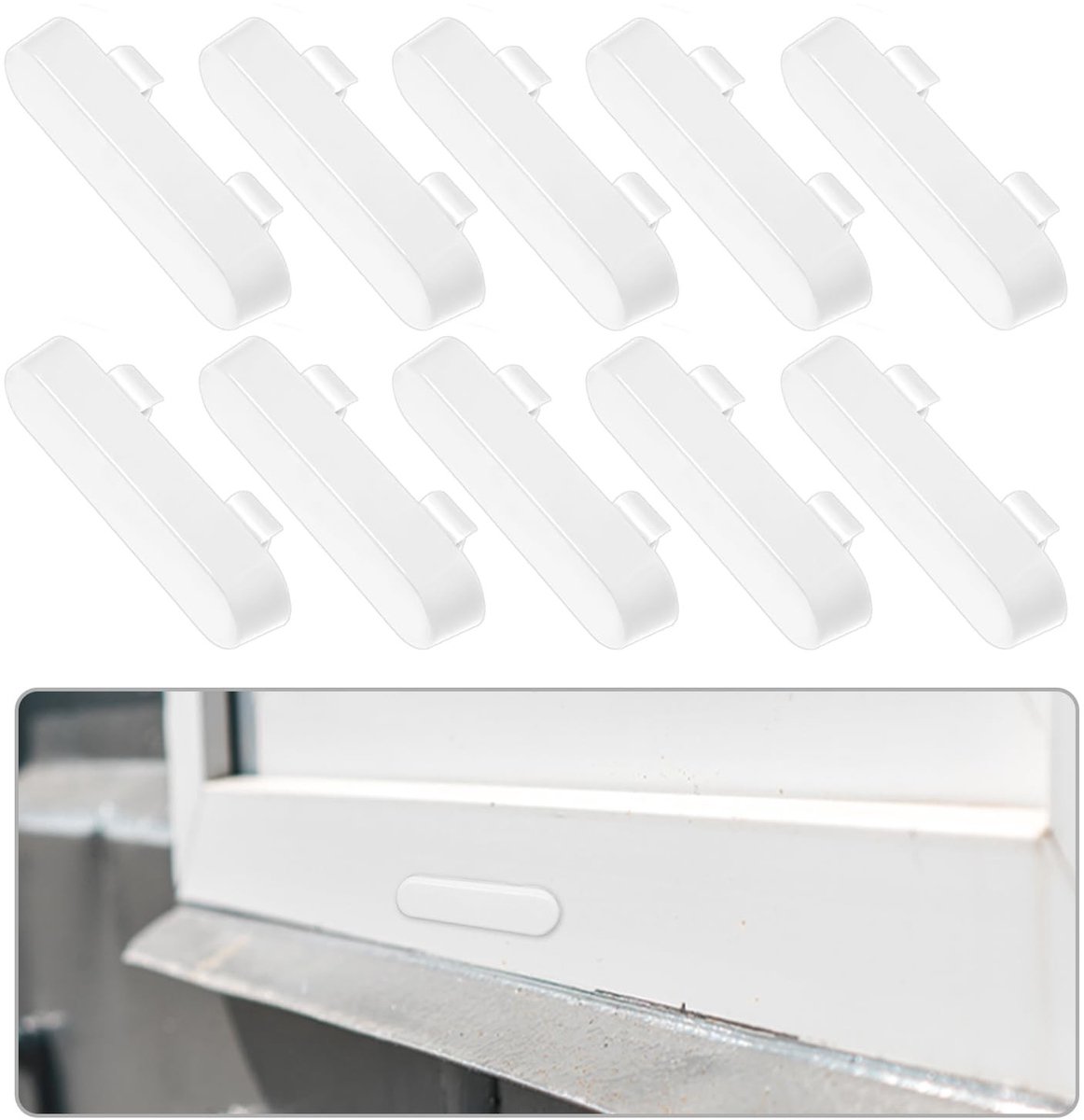 Dailygoods - Dailygoody - Drainageafdekkingen - Vervangende sproeidoppen - Hoogwaardige kwaliteit - Wit - Afdekkingen voor drainagegaten - Geschikt voor ramen - 10...