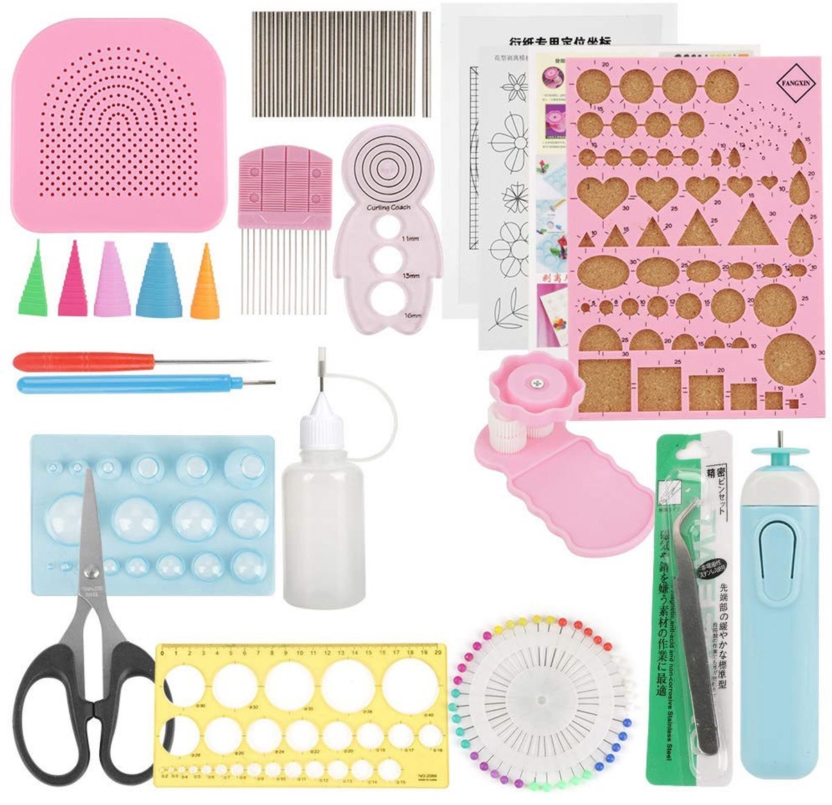 Dailygoods - Dailygoody - Quillingset voor Filigraan - 24-delige Gereedschapsset - Perfect voor DIY Knutselwerk - Handzaam en Lichtgewicht - Creatief en veelzijdig