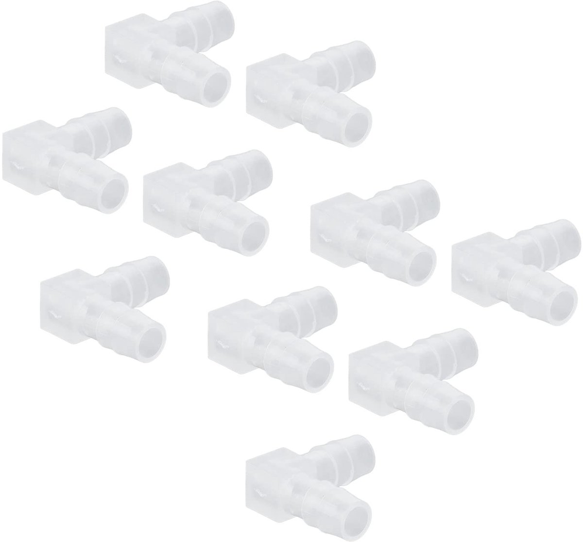 Dailygoods - Dailygoody - Elbow Slangverbinder - 90 Graden - Duurzaam en Betrouwbaar - 8mm - Slangverbinding - Geschikt voor diverse toepassingen - PE Hulsver