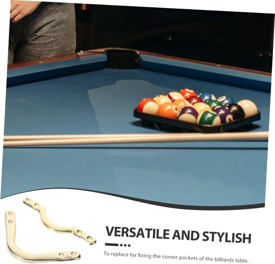 Biljart Net Zakken - Hoekbeugels - Pooltafel Onderhoud - Set van 4 - 15 cm - Zilver — afbeelding 5