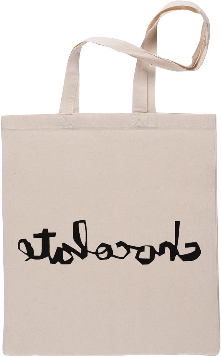 Boodschappentas - Draagtas - Boodschappen Doen - Op Maat Gemaakt - 42 x 38 cm - Beige